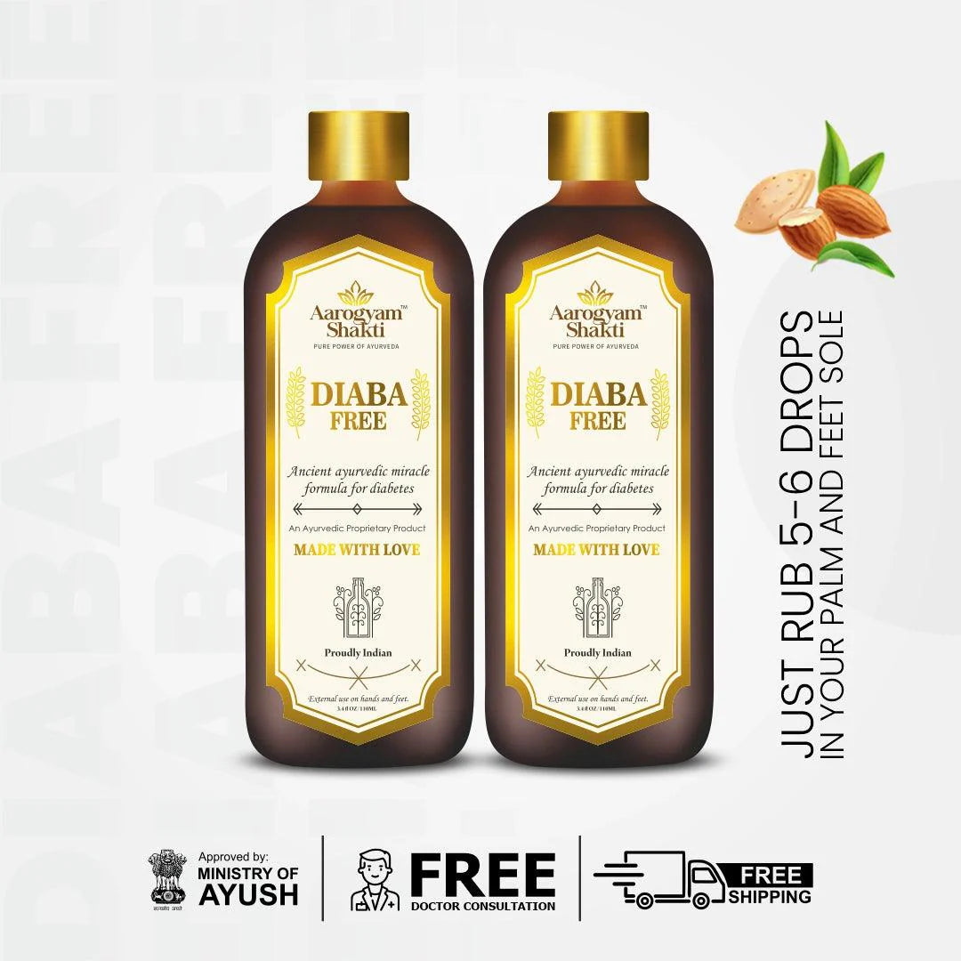 Diaba Free 110ml + 110ml (Liquid formulation for external usage on Palms & Feet) - myvedobiindia