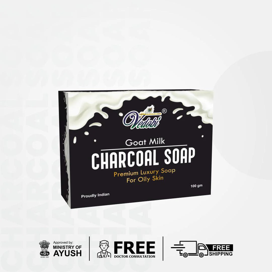 Payas-Goat milk Charcoal Soap for Oily Skin - myvedobiindia