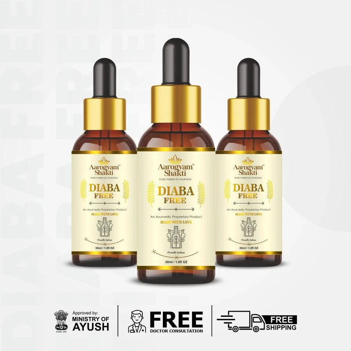 Diaba Free 30ml (Liquid formulation for external usage on Palms & Feet) Pack of 3 - myvedobiindia