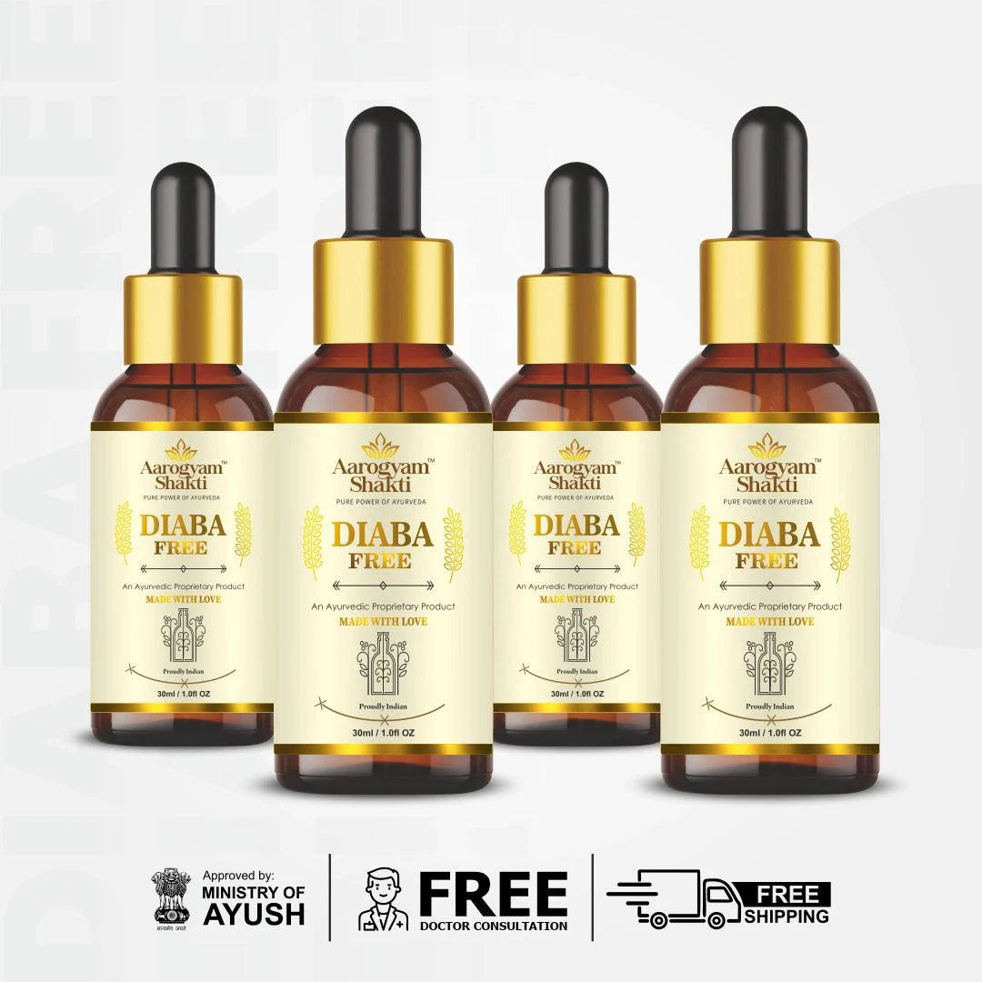 Diaba Free 30ml (Liquid formulation for external usage on Palms & Feet) Pack of 4 - myvedobiindia