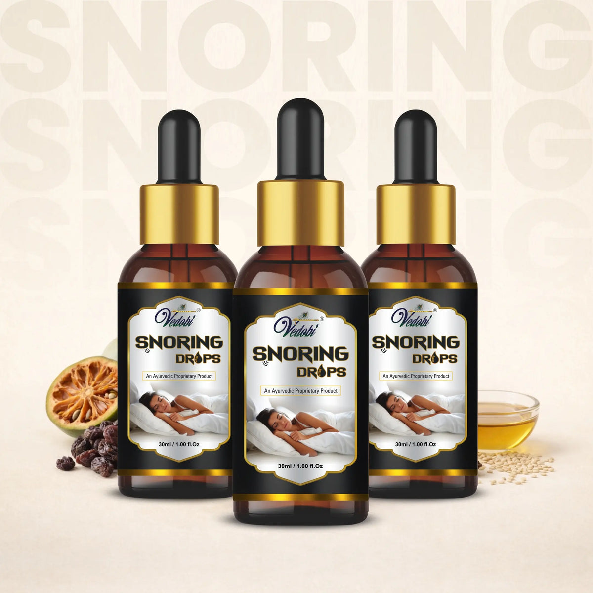 Snoring Drops (Pack of 3 Bottle) – Vedobi India
