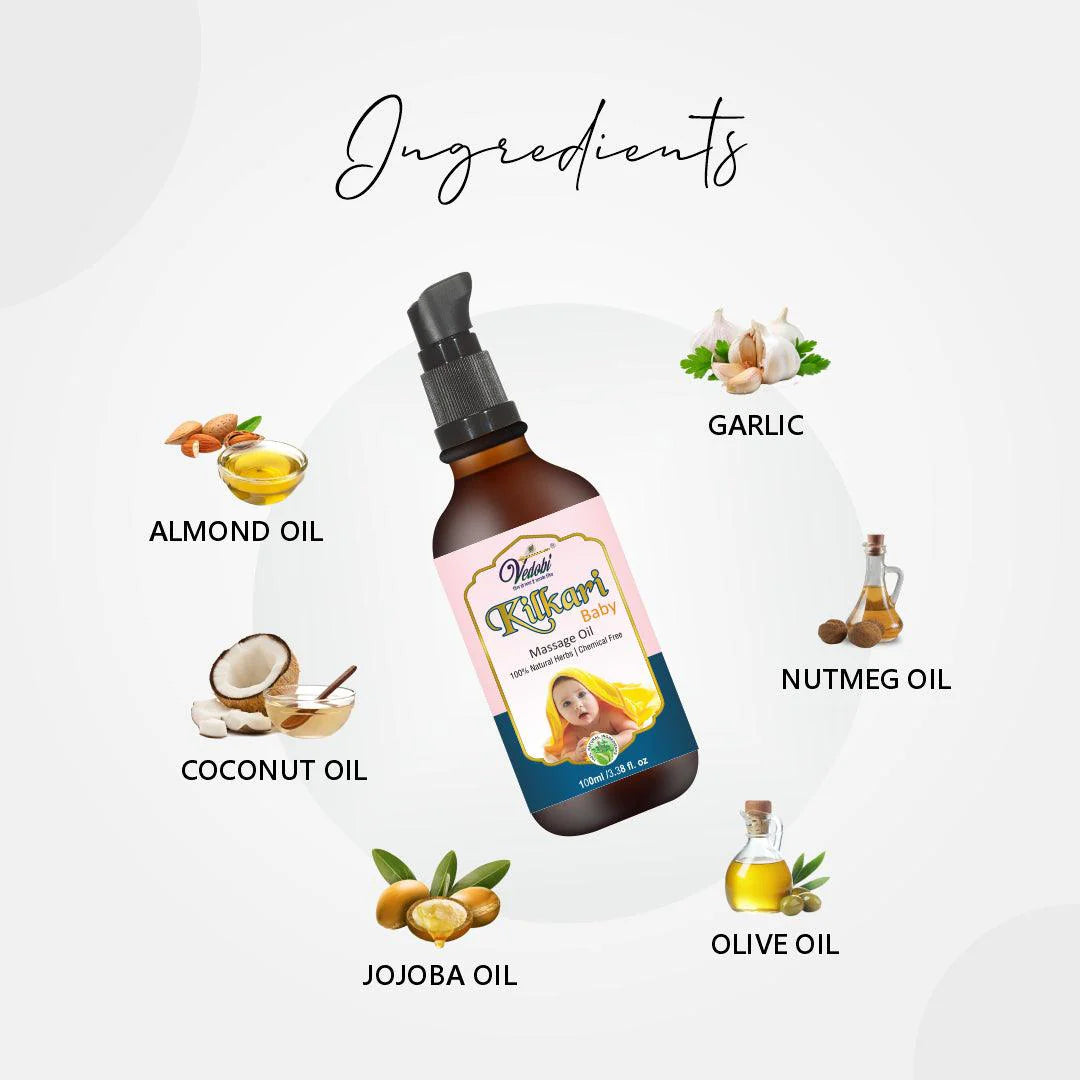 Kilkari Baby Massage Oil 100ml - myvedobiindia