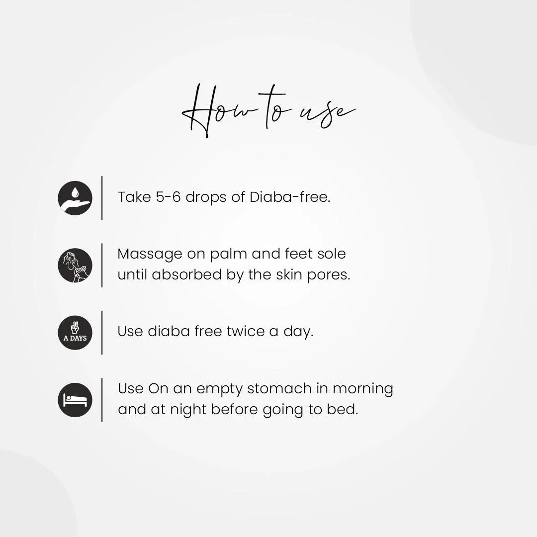 Diaba Free 30ml (Liquid formulation for external usage on Palms & Feet) Pack of 2 - myvedobiindia