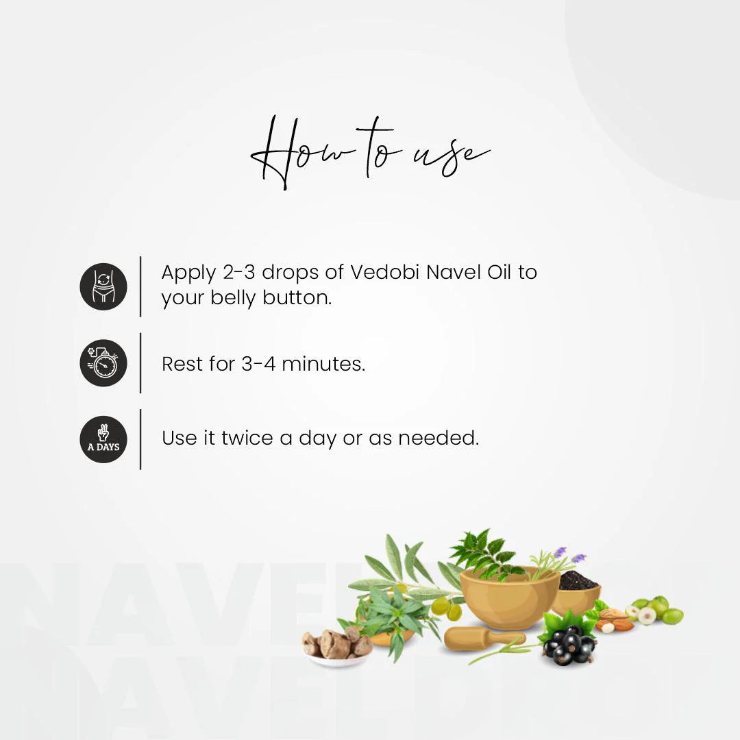 Navel Drops 15ml (Pack of 2 Bottle) - myvedobiindia