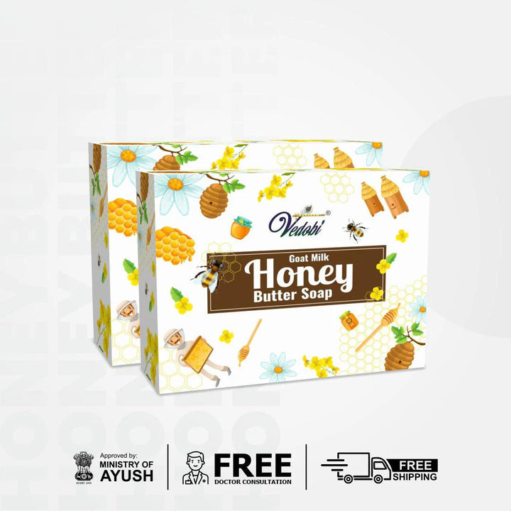 Payas-Goat Milk with Honey Butter Soap for Dry Skin (Pack of 2) - myvedobiindia