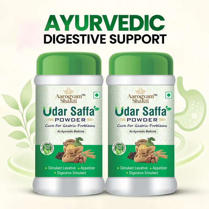 Udar Saffa Powder (Pack of 2) - Natural Relief from Gas, Acidity & Constipation