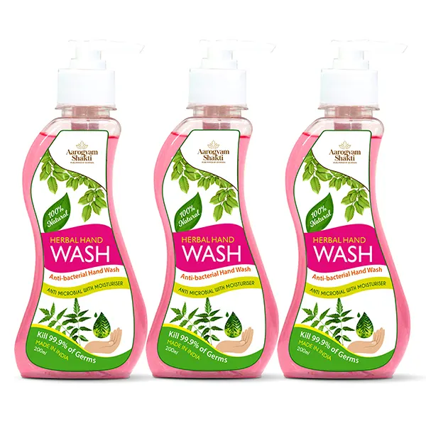 Aarogyam Shakti Herbal Hand Wash Combo Pack 200ml x 3