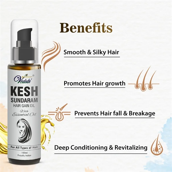 Kesh Sundaram Hair gain Oil 100ml (Pack of 2)